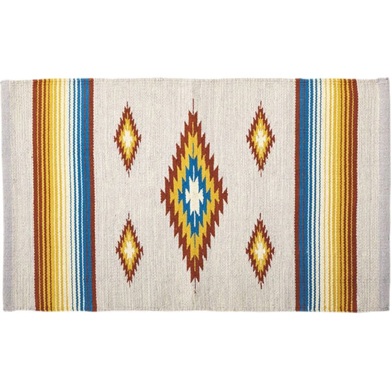 SH-01-TTR-166--GE デザインラグ マット スベリ止め加工 約約W170×D230 ホームテイスト グリーン色   SH-01-TTR-166--GE