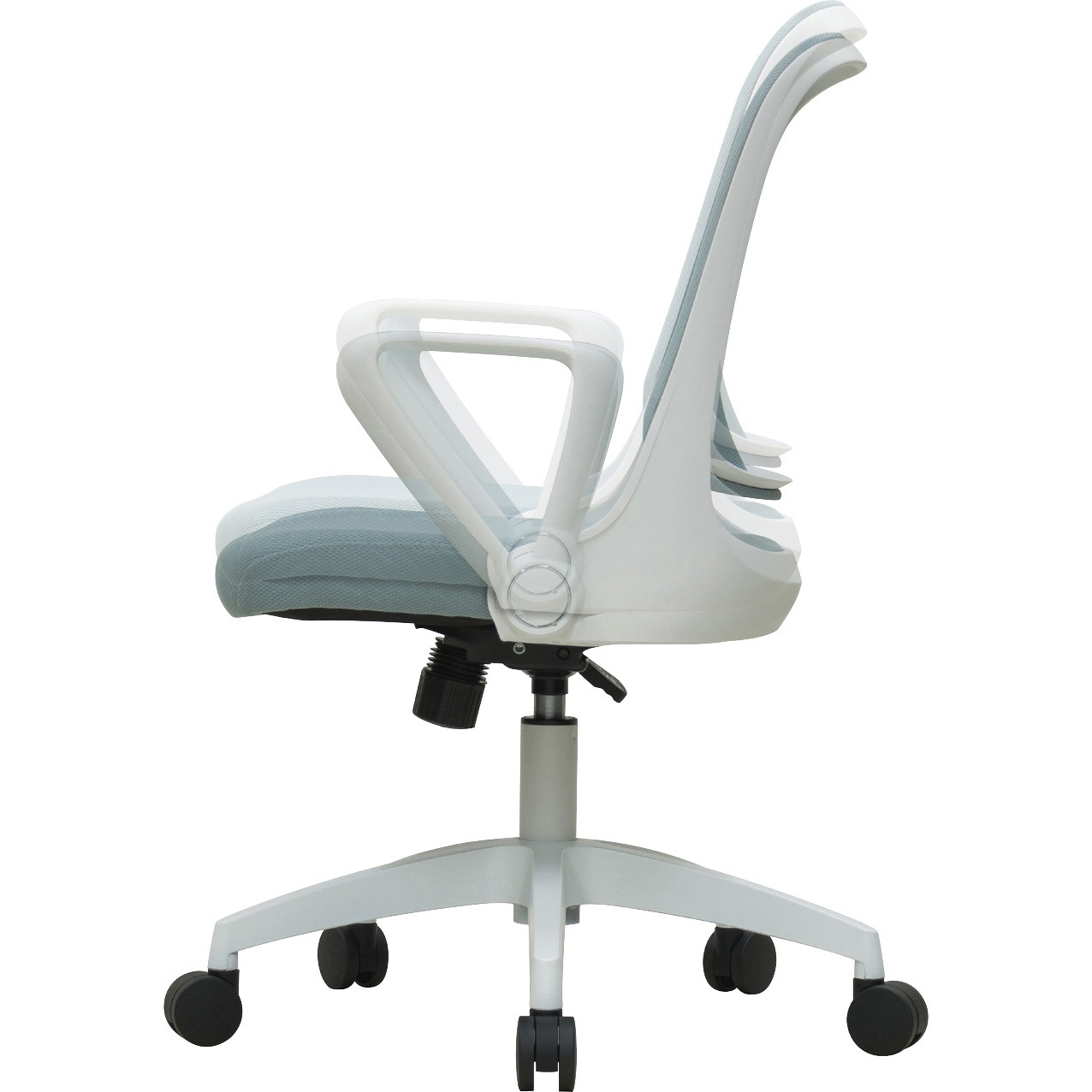 SQ1MGR オフィスチェア メッシュ張り 弘益 材質エンプラ樹脂成型品脚 