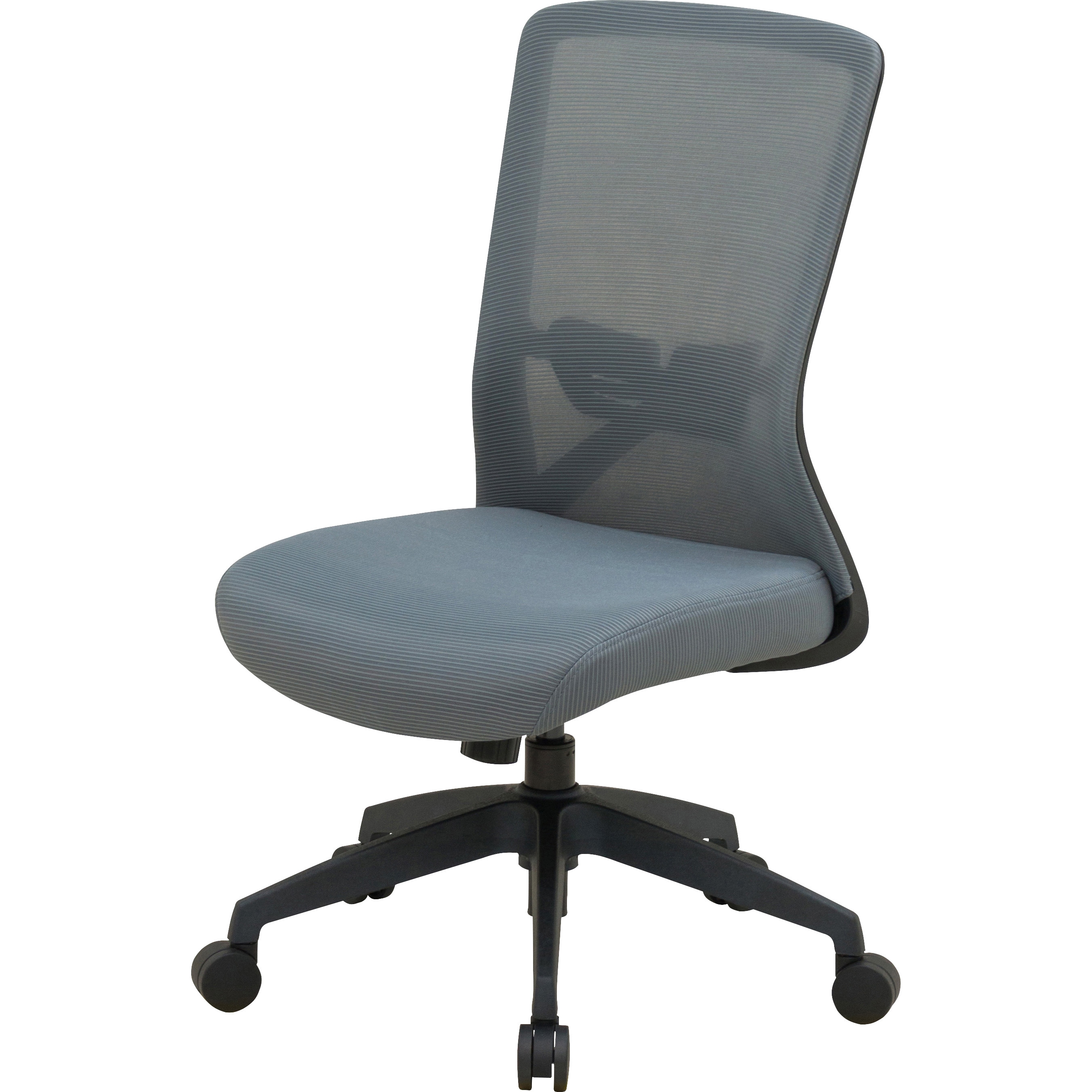 CK04GR オフィスチェア メッシュ張り 弘益 材質エンプラ樹脂成型品(ブラック)脚 背・座/布(ポリエステル) グレー色   CK04GR