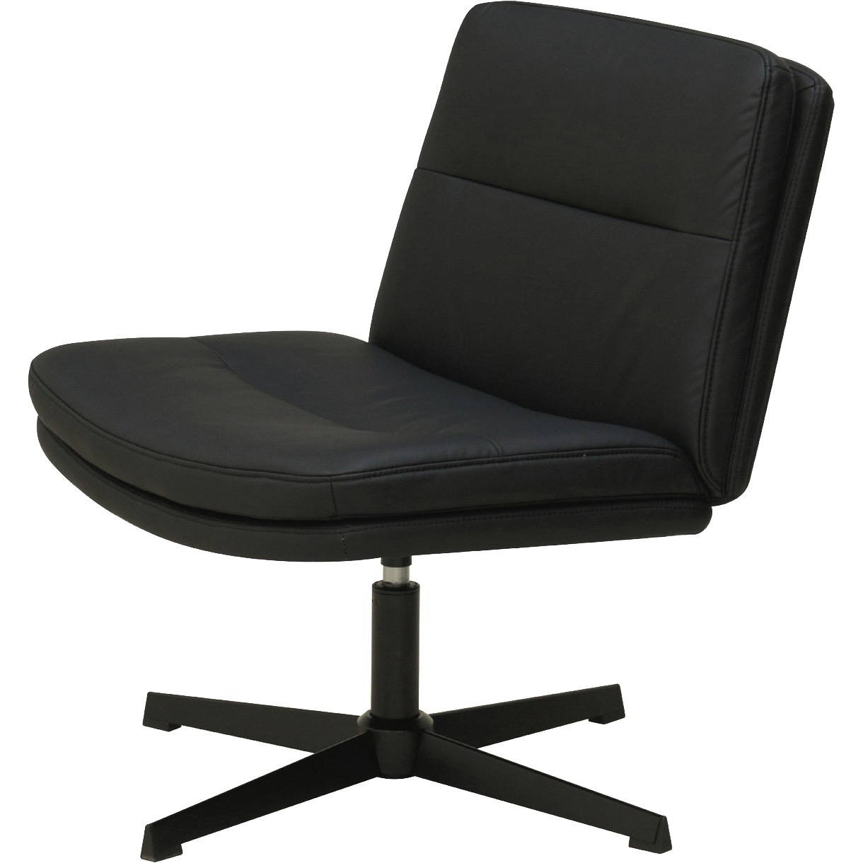 CLC1BK ラウンジチェア 弘益 材質スチール脚 合成皮革(ポリウレタンレザー)