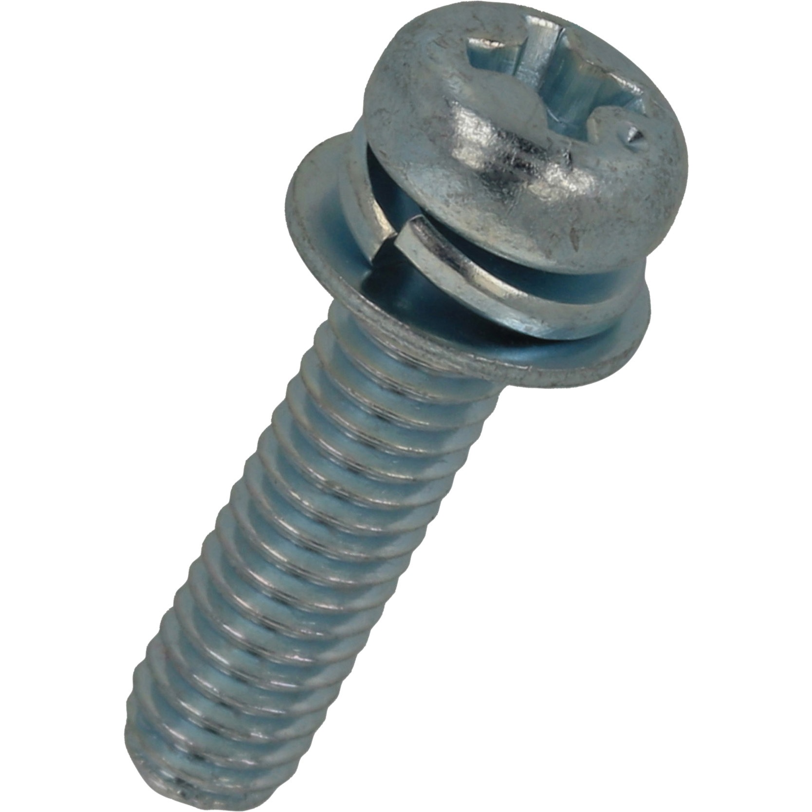 2X6 +なべ組込みねじ P-4 (鉄/三価クロメート) ケース販売 八幡ねじ 首下長さ6mm 1ケース(80000個)