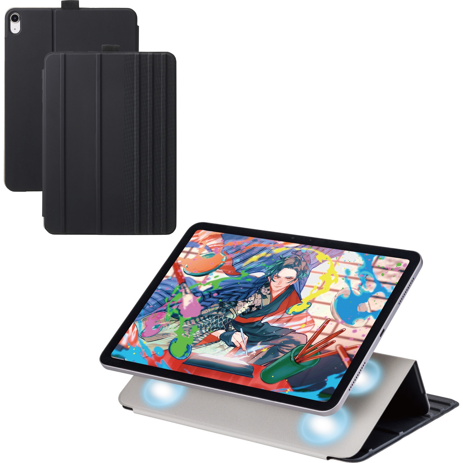 TB-A25MWVDBK iPad Air ケース 11インチ (M3/M2)/10.9インチ 第5世代 第4世代 マグネット着脱フラップ 7段階スタンド 1個 エレコム 【通販モノタロウ】