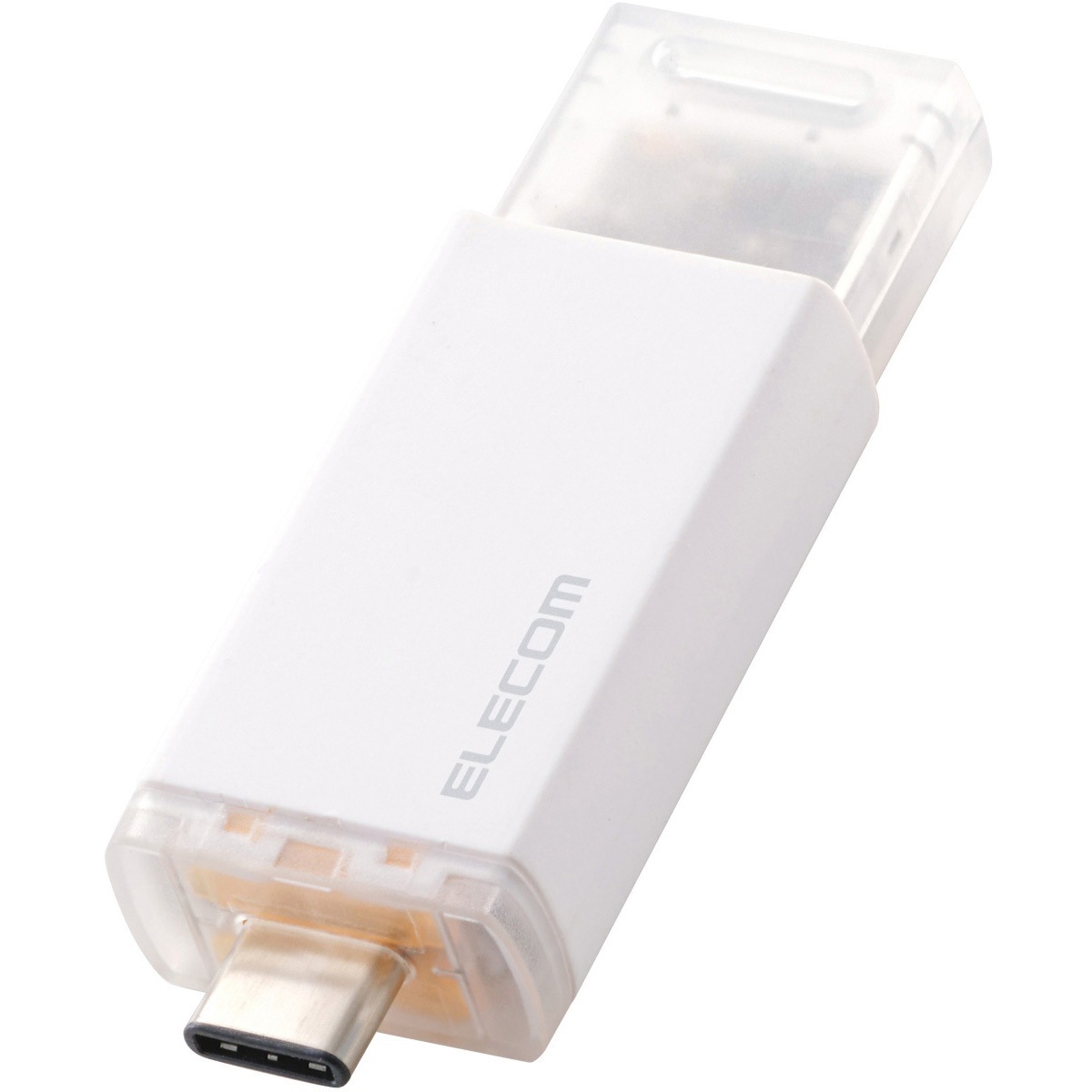 ESD-ESK0500GWH SSD 外付け USB3.2 Gen2 読込最大1000MB/秒 ポータブルSSD USB Type-C ノック式 高速 耐衝撃 1個 エレコム 【通販モノタロウ】