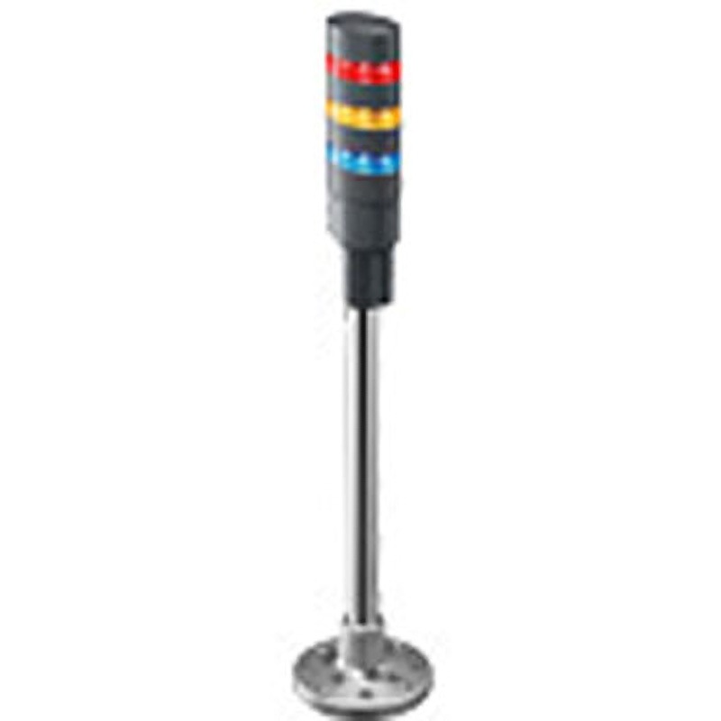 LD6A-3PZQB-RYS LD6A形 LED積層表示灯 ポール取付けタイプ(円形台座付) IDEC(和泉電気) 定格電圧AC/DC24V 3段 赤/黄/青配列