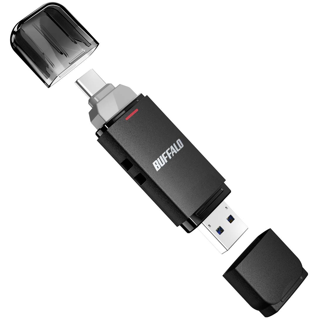 SSD-SD2.0U3BA/D USB3.2(Gen2)Type-C/Aコネクター両対応中低速帯スティック2.0TBブラック 1台 BUFFALO(バッファロー) 【通販モノタロウ】