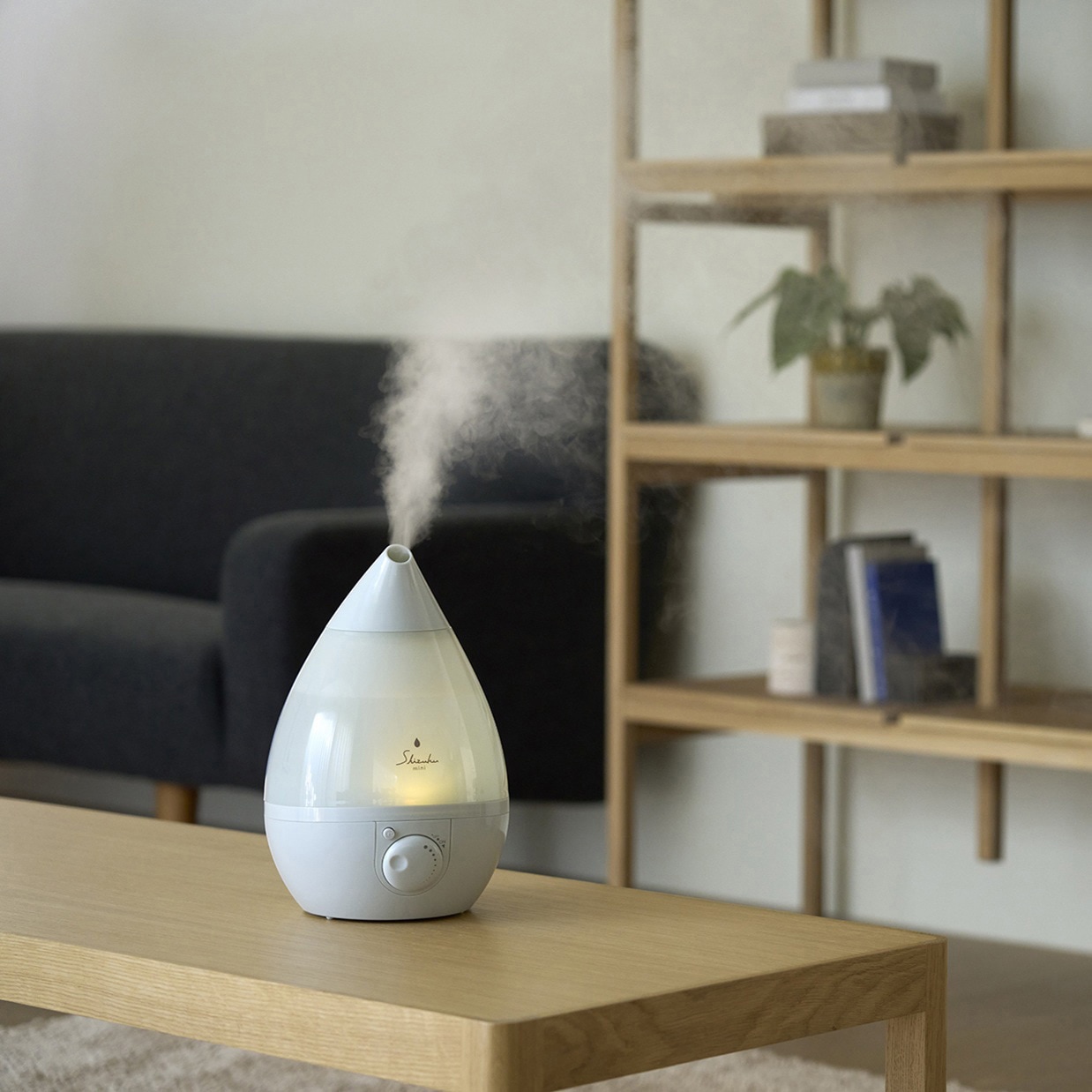 ASZ-150(WH) 超音波式アロマ加湿器 SHIZUKU mini 1台 アピックス