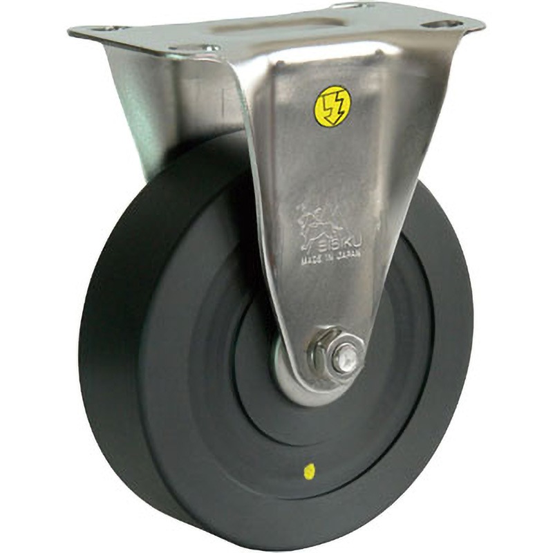 SUNK-150 MCD 静電気帯電防止キャスターⅡ MCD車輪付固定 SISIKU(シシク) ステンレス仕上 車輪径150mm