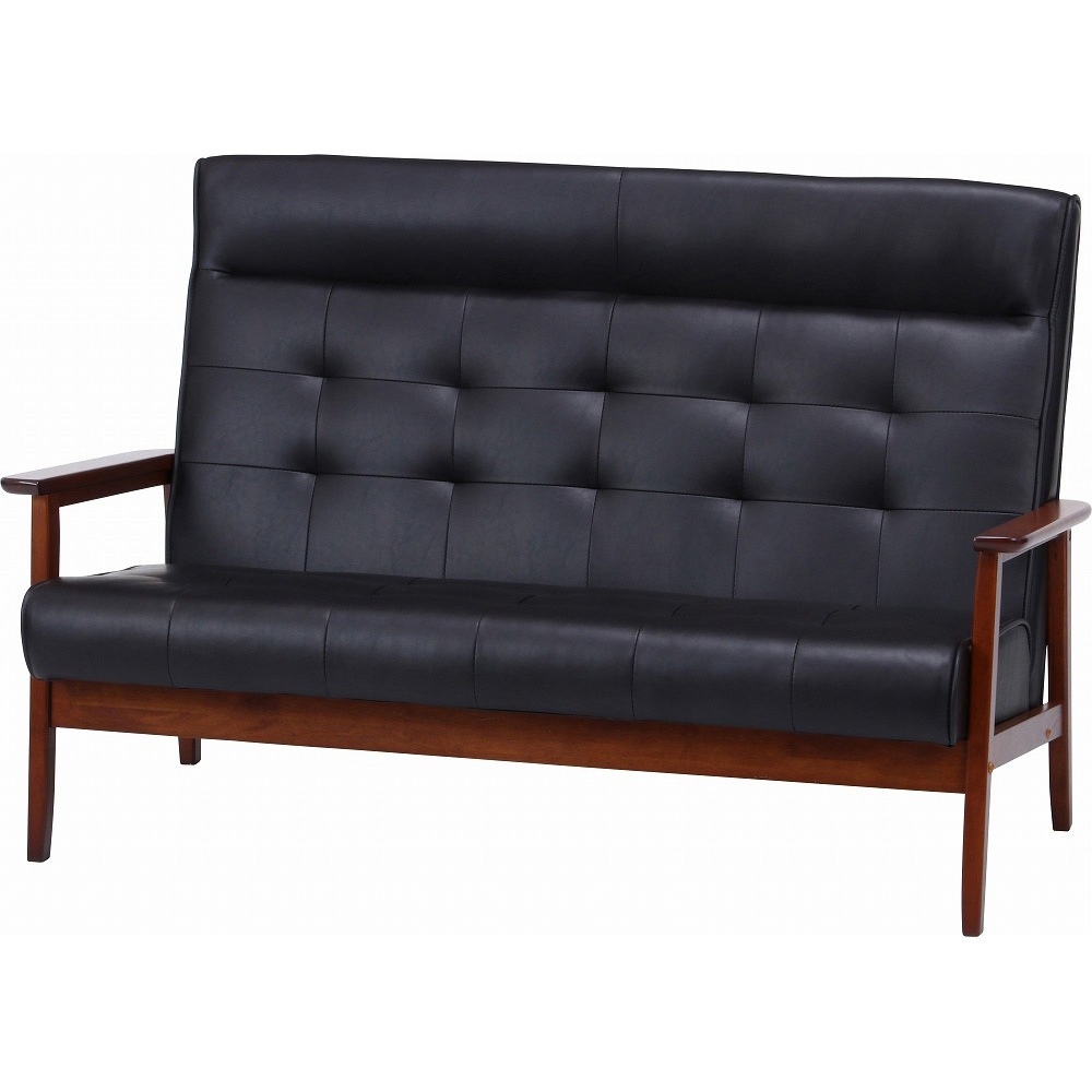 72020 ハイバックPUソファー フレンズDBR 2P 867 不二貿易 ダークブラウン色