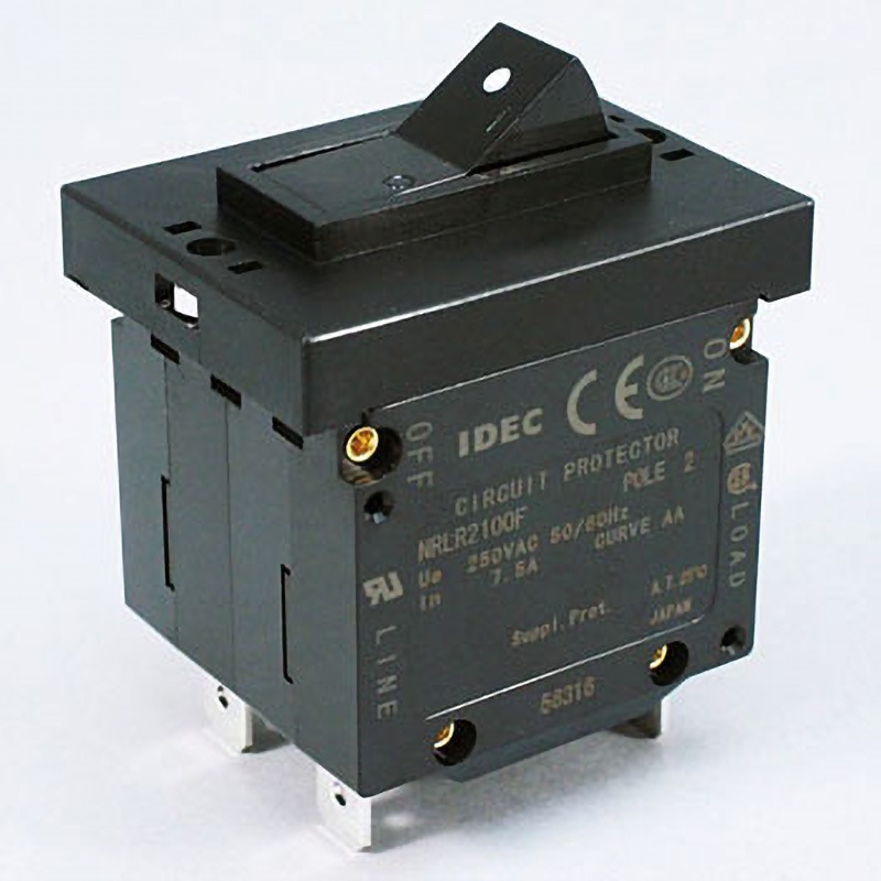 NRLR2100F-7.5AAA-B NRLシリーズ サーキットプロテクタ IDEC(和泉電気) 極数2 7.5A 定格電圧(V):AC250(50/60Hz) 4,927円