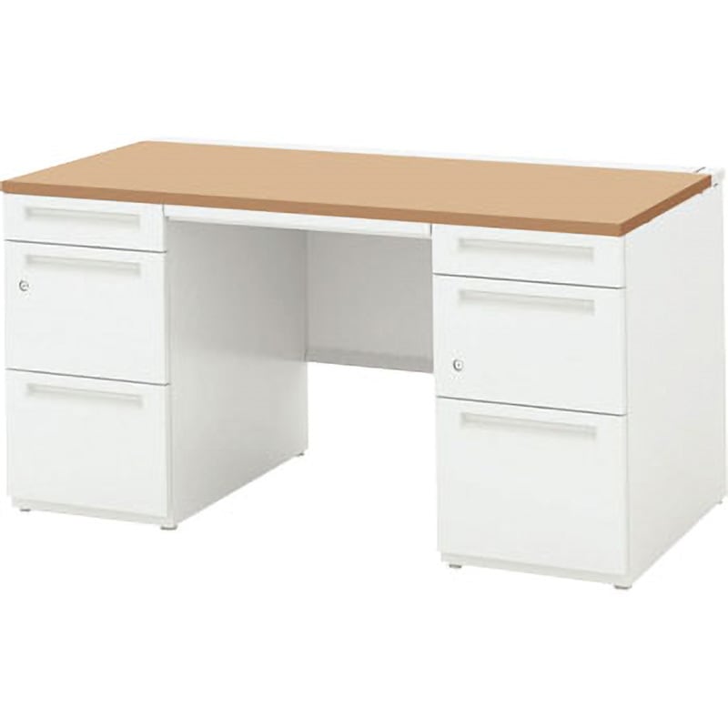 5-110-1404 スカエナ Kタイプ 両袖デスク  A4-3段/B4-3段(シリンダ錠タイプ) 内田洋行 高さ720mm幅1400mm奥行600mm  5-110-1404