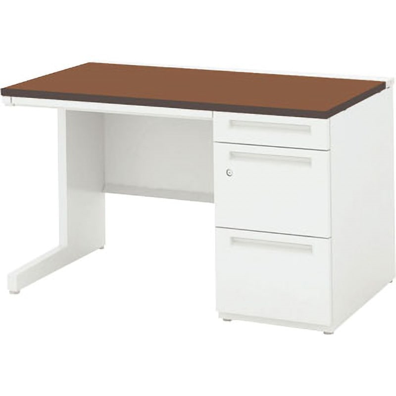 5-116-2205 スカエナ H700シリーズ Kタイプ 片袖デスク(シリンダ錠) 内田洋行 幅1000mm奥行600mm  5-116-2205