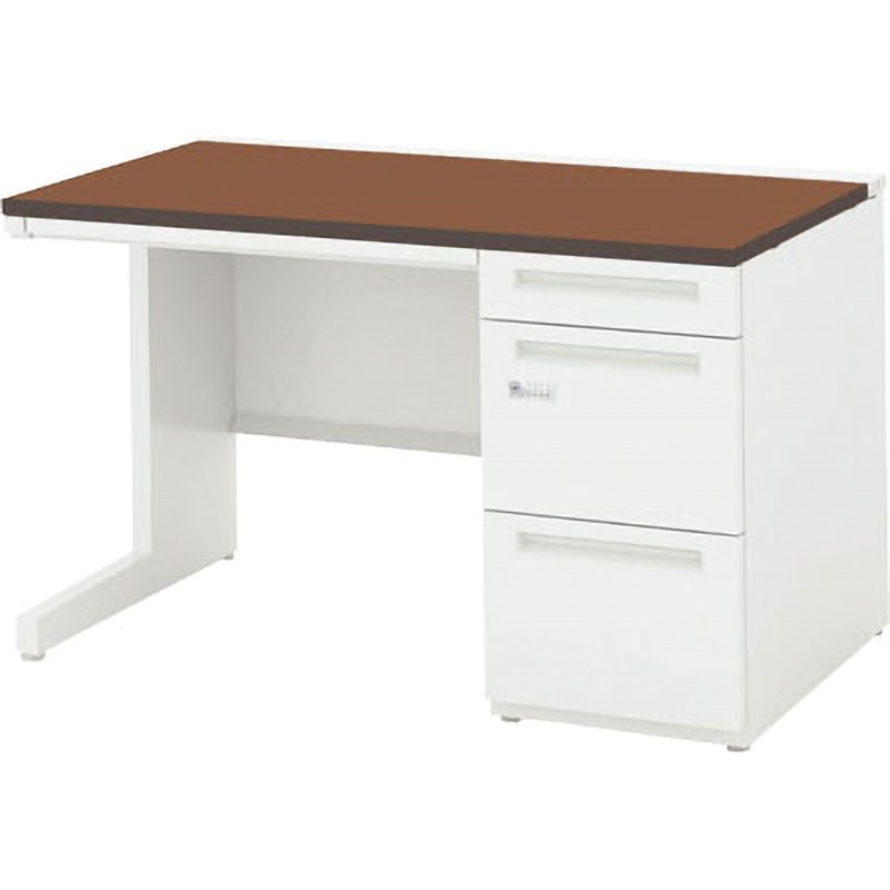 5-110-2455 スカエナ Kタイプ 片袖デスク(ダイヤル錠) 内田洋行 高さ720mm幅1000mm奥行600mm  5-110-2455