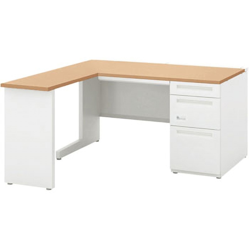 5-111-1784 スカエナ Kタイプ L型片袖デスク(ダイヤル錠) 内田洋行 高さ720mm幅1400mm奥行1300mm  5-111-1784