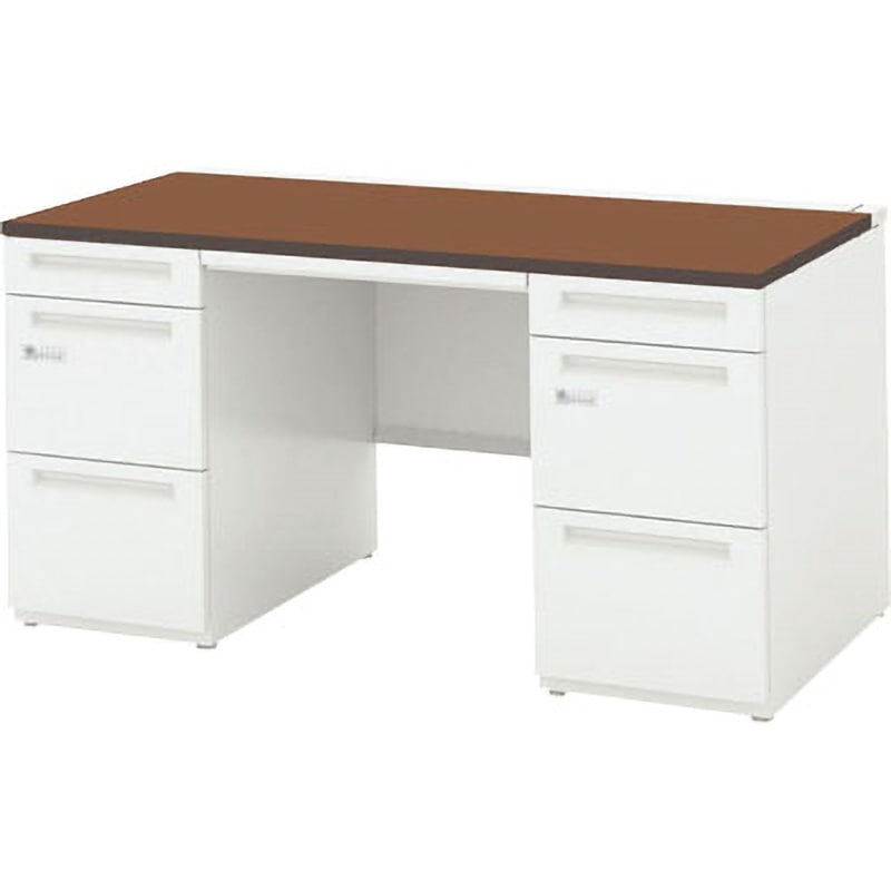 5-110-1205 スカエナ Kタイプ 両袖デスク  A4-3段/A4-3段(ダイヤル錠タイプ) 内田洋行 高さ720mm幅1400mm奥行600mm  5-110-1205