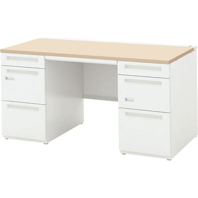 5-110-1513 スカエナ Kタイプ 両袖デスク  A4-3段/B4-3段(ダイヤル錠タイプ) 内田洋行 高さ720mm幅1600mm奥行600mm  5-110-1513 60,390円