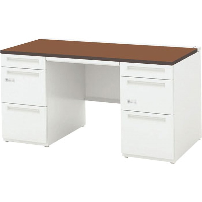 5-110-1505 スカエナ Kタイプ 両袖デスク  A4-3段/B4-3段(ダイヤル錠タイプ) 内田洋行 高さ720mm幅1400mm奥行600mm  5-110-1505