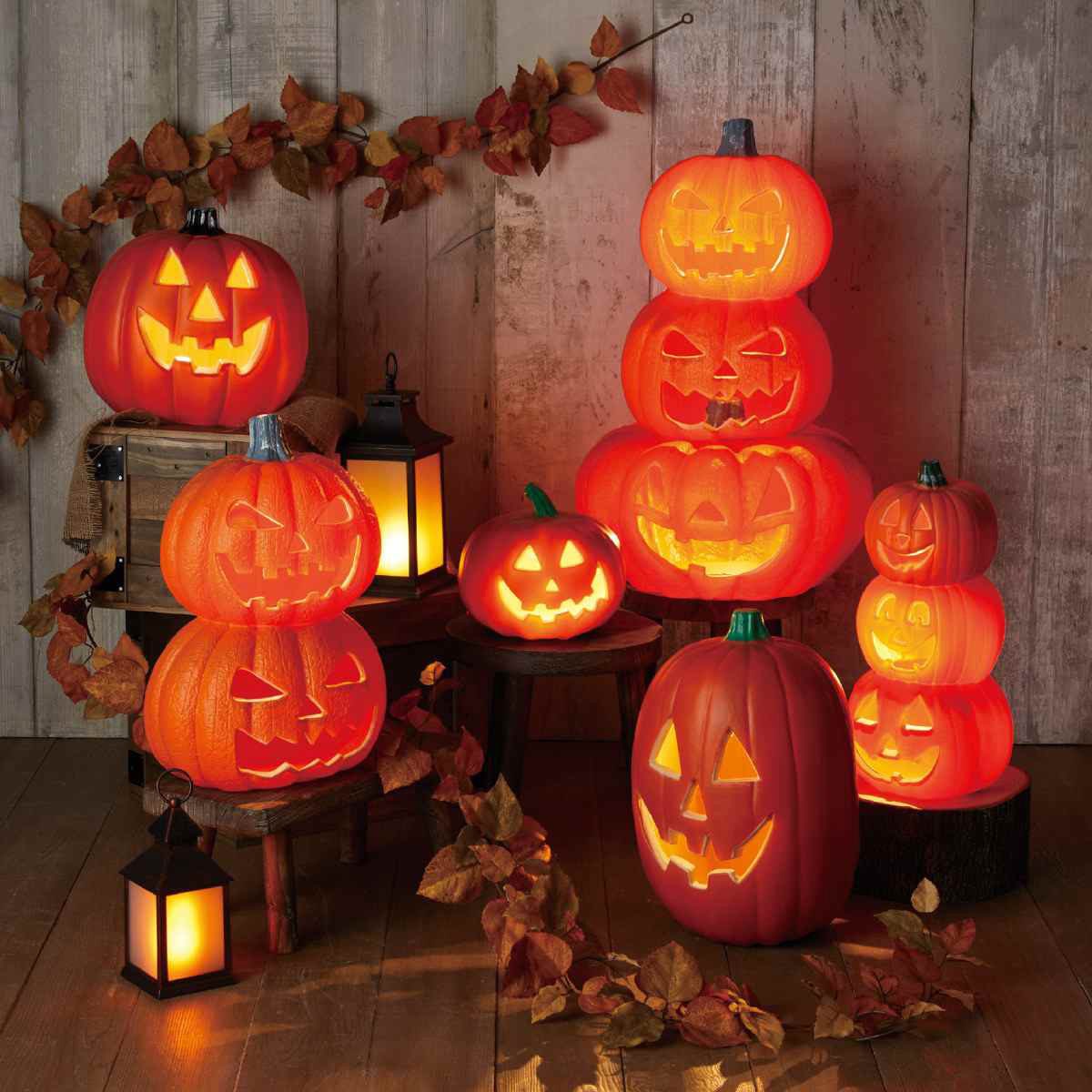 8800-2358 秋のディスプレイ・装飾用品 ハロウィン LEDパンプキンランタン ストア・エキスプレス ポリエチレン