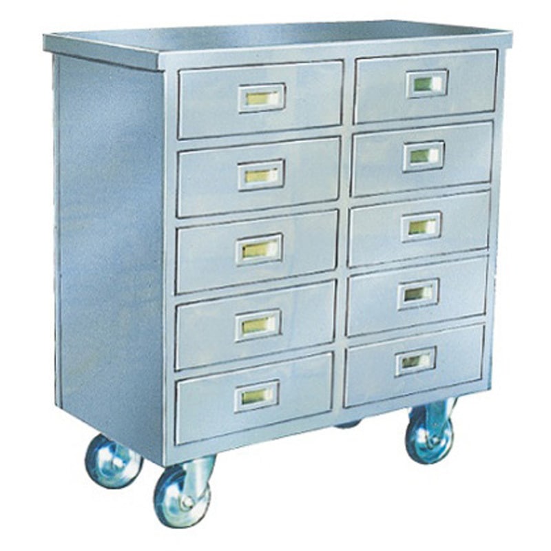 TW-46A シルバー類収納カート 金沢車輌 ステンレス サイズ700×500×950mm 1個 TW-46A