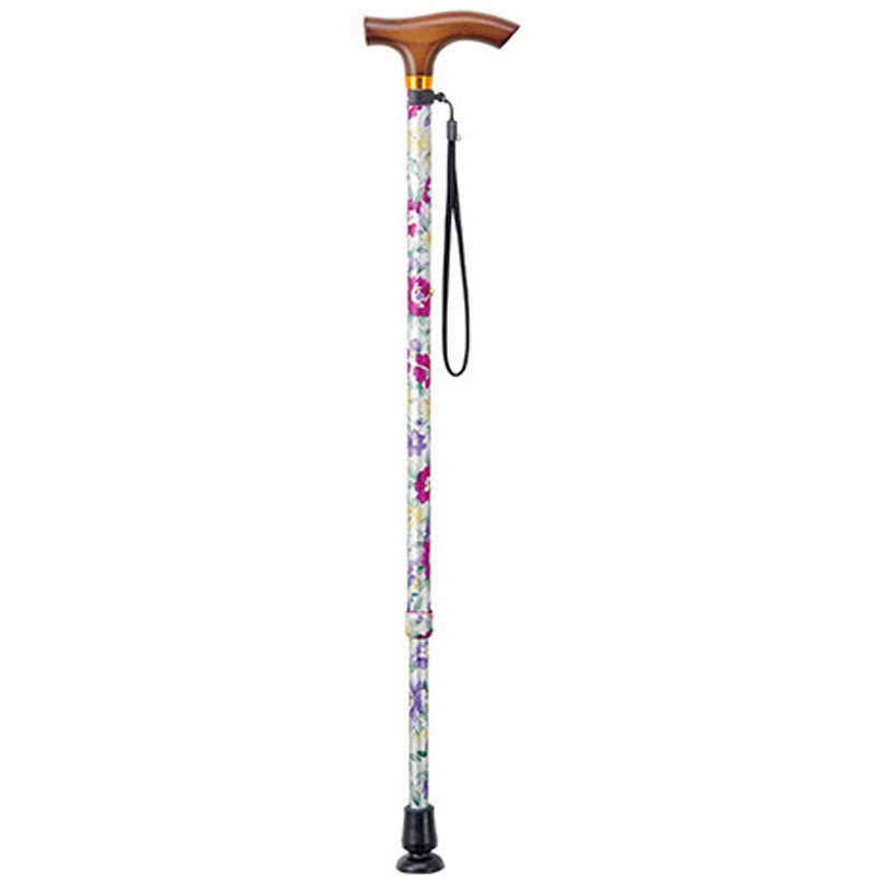 OT-710 あなたの相棒Ⅱ 花柄ステッキ 伸縮 白花柄 1本 マキテック 【通販モノタロウ】