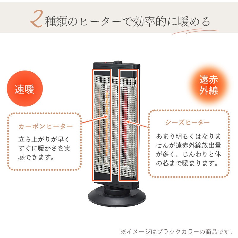 YKT-CS1000E(K) スリムハイブリッドヒーター YUASA(ユアサ) 1000W