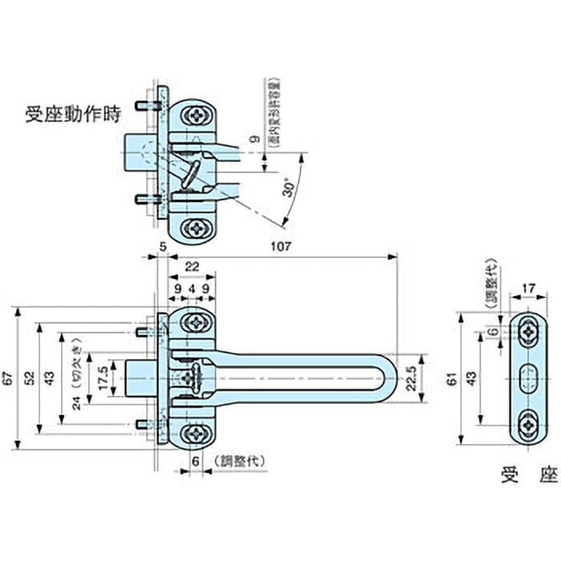 RH-202N 耐震型ドアガード 1個 RYOBI(リョービ) 【通販モノタロウ】