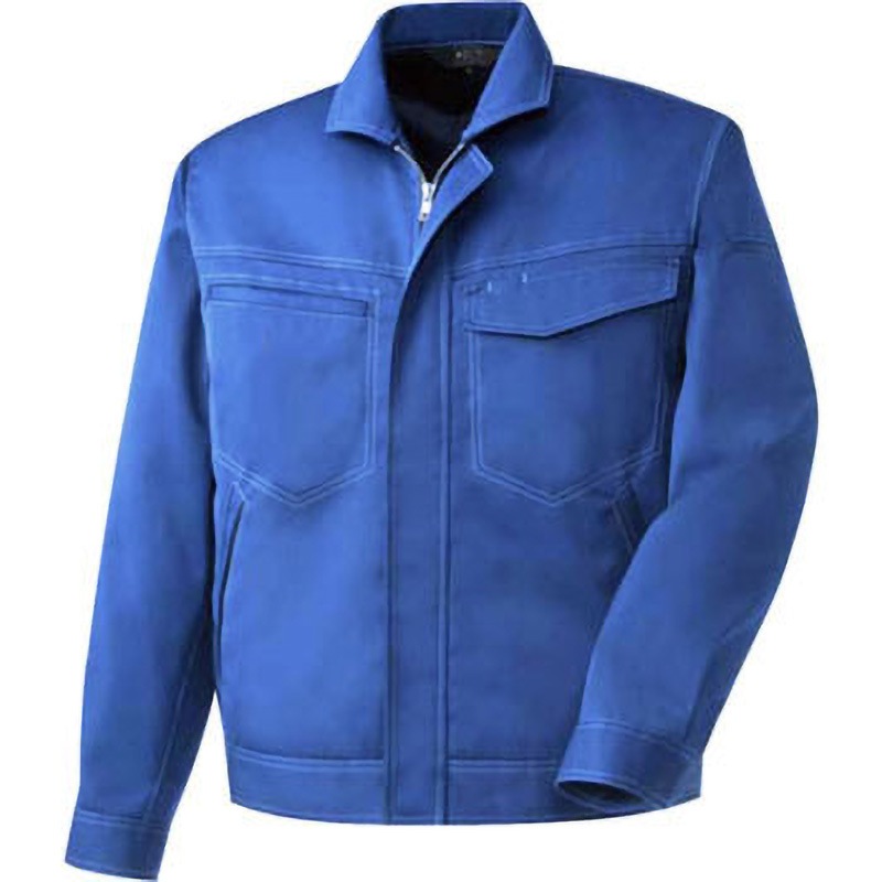 AF113 AF113 長袖ブルゾン(男女兼用)(秋冬用) アルトコーポレーション 名入れ可 帯電防止 日清紡ソフトツイル ブルー色 SS着丈60cm