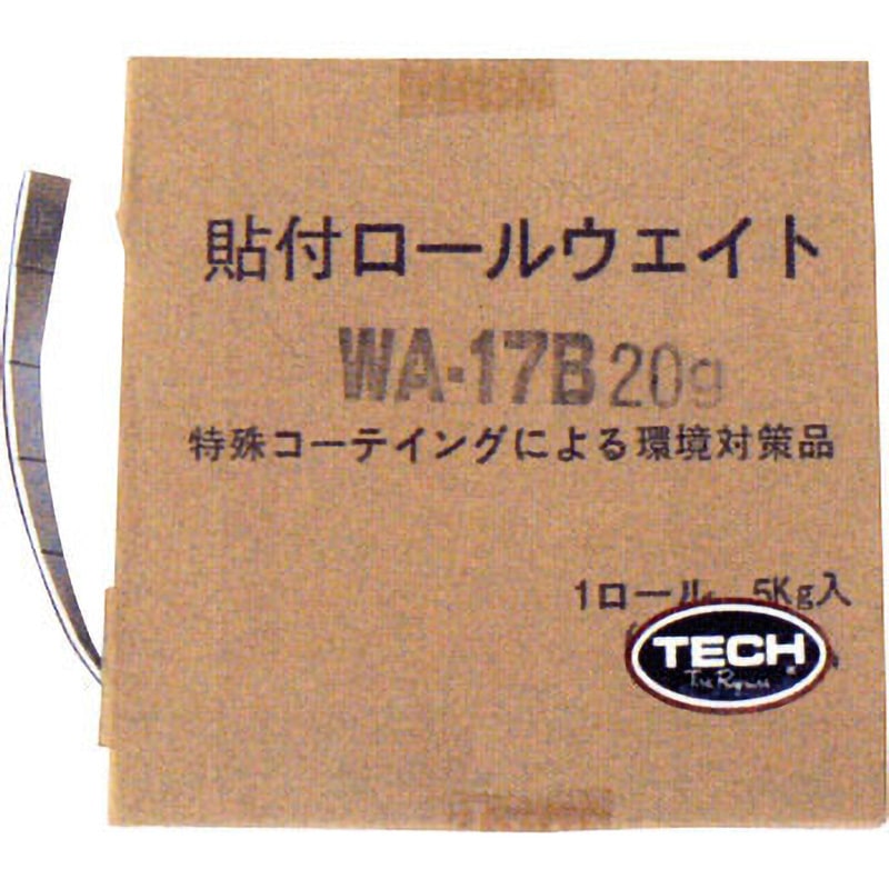 TH-R20 鉛製貼付ウエイト(ロールウエイト) TECH 20g刻みタイプ  1箱(5kg)