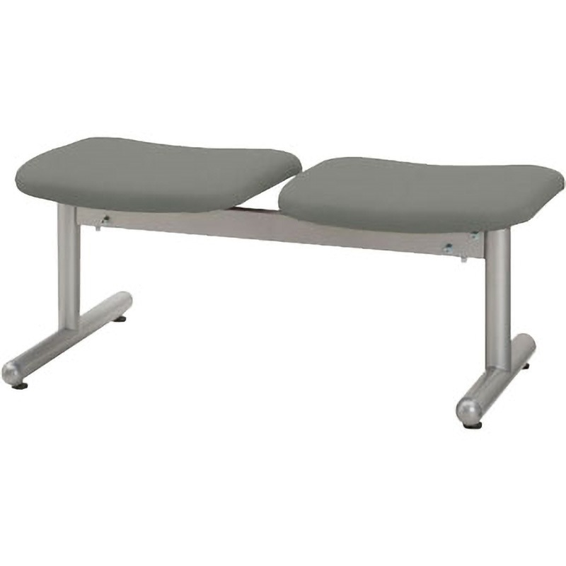 6-214-0004 ロビーチェア UT-820 2連背なし 内田洋行 高さ420mm幅1020mm奥行545mm  6-214-0004