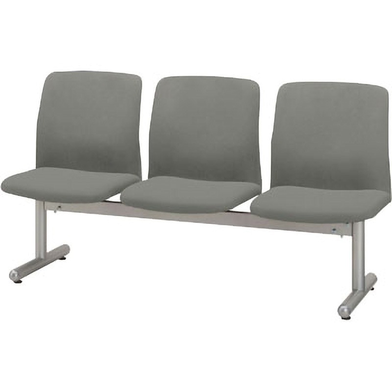 6-214-0034 ロビーチェア UT-831 3連背付き 内田洋行 高さ825mm幅1550mm奥行580mm  6-214-0034