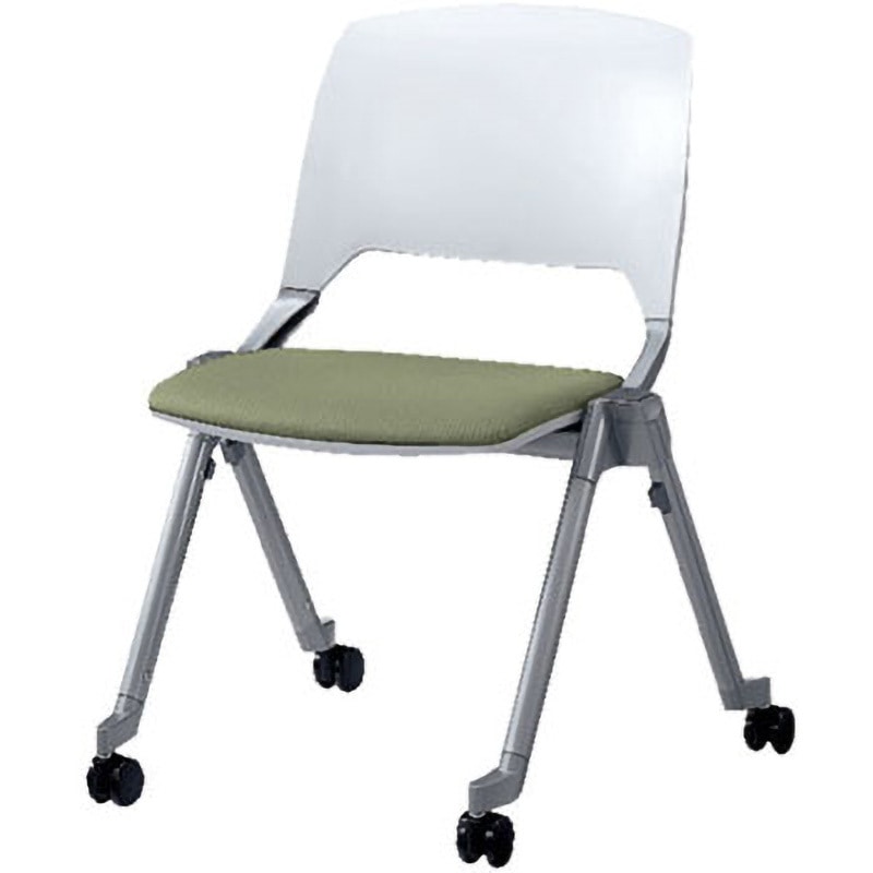 6-110-4206 ミーティングチェア FM-320CN 内田洋行 リーフグリーン 質量6.65kg 本体幅592mm奥行587mm高さ800mm  6-110-4206