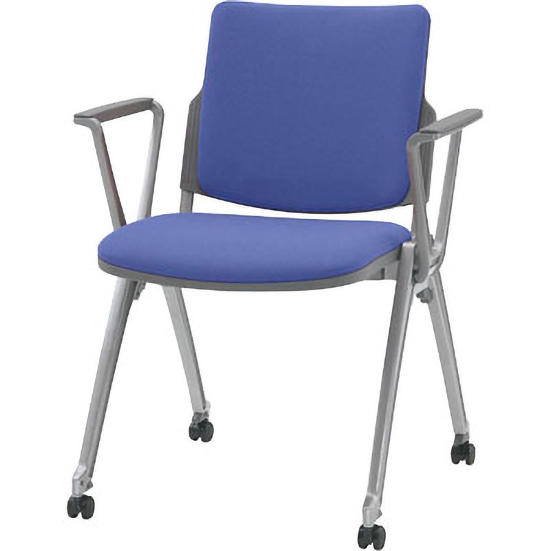 6-110-3094 ミーティングチェアMX-52A 内田洋行 クリアブルー   6-110-3094