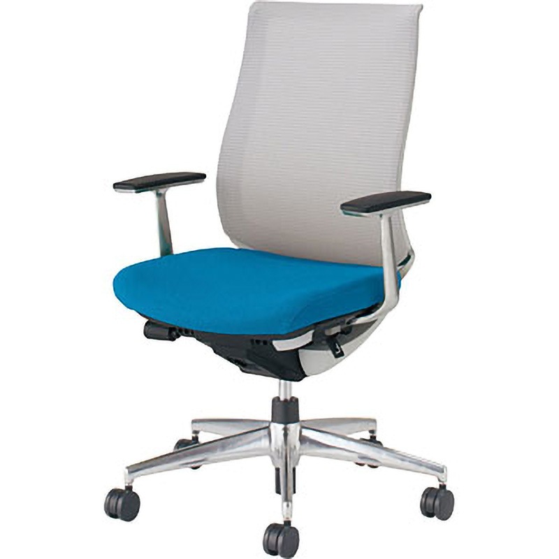 CR-A2841E1CGMT4-VN オフィスチェアー ベゼル モデレートタイプ(配送・組立サービス付き) コクヨ ポリウレタン巻きキャスター 背 メッシュ 座 布 肘掛あり(アルミ肘)   CR-A2841E1CGMT4-VN 71,390円