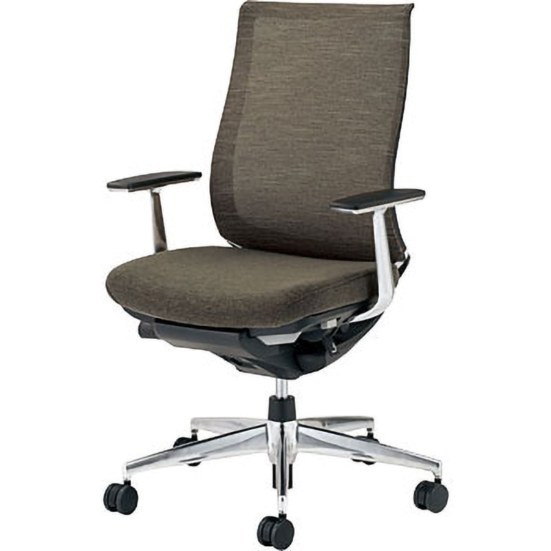 CR-A2841E6GNB5-WN オフィスチェアー ベゼル モデレートタイプ(配送・組立サービス付き) コクヨ ナイロンキャスター 背 メッシュ 座 布 肘掛あり(アルミ肘)   CR-A2841E6GNB5-WN