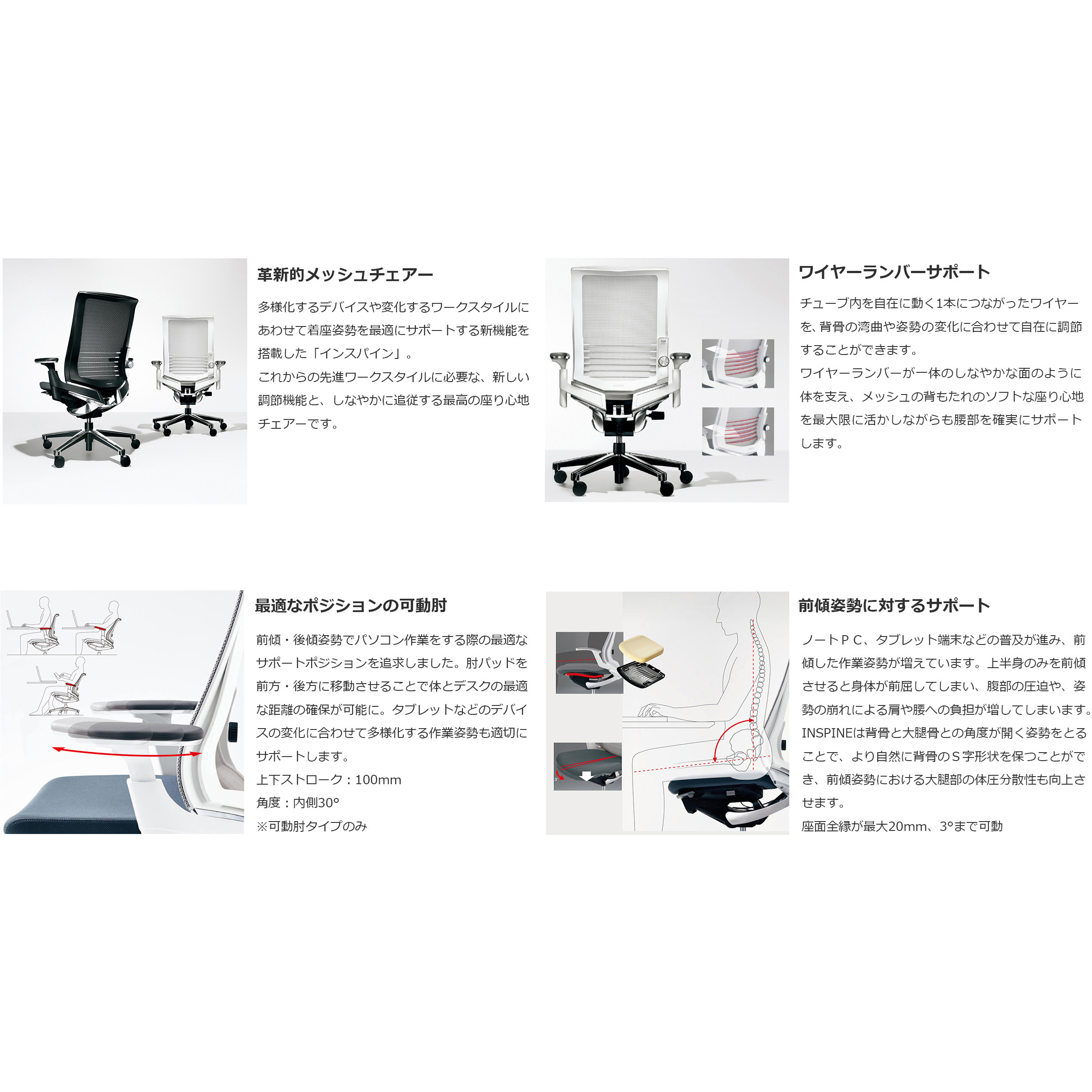 コクヨ品番 CR-GA2503E6GMY3-W オフィスチェア　インスパイン　ハイバックＴ型肘 W680xD605xH985 インスパイン