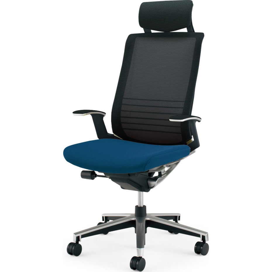 CR-GA2505E6GMT5-V オフィスチェアー インスパイン ヘッドレスト付きタイプ(配送・組立サービス付き) コクヨ ポリウレタン巻きキャスター 背 メッシュ 座 布 T型肘   CR-GA2505E6GMT5-V