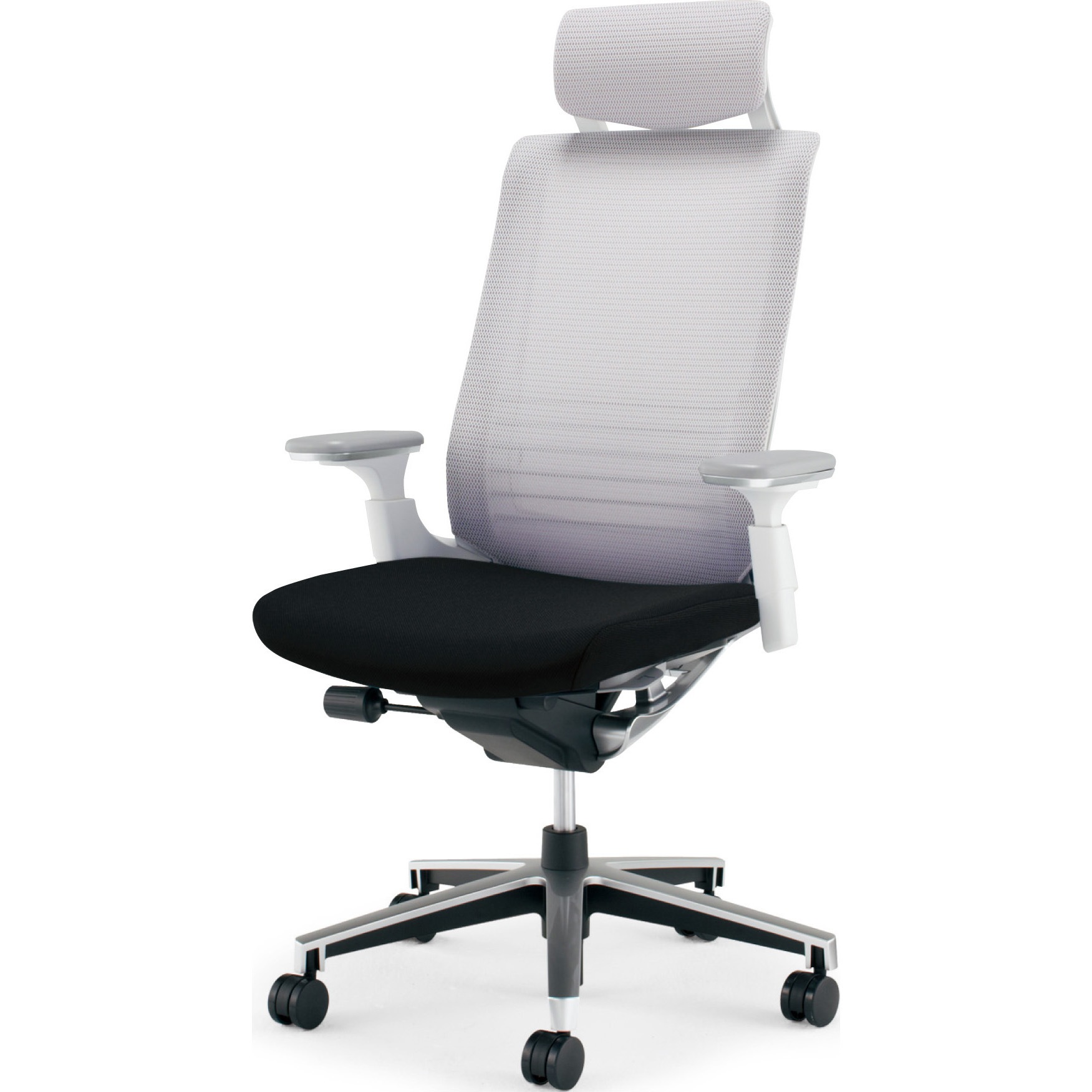 CR-GA2515E1GME6-V オフィスチェアー インスパイン ヘッドレスト付きタイプ(配送・組立サービス付き) コクヨ ポリウレタン巻きキャスター 背 メッシュ 座 布 肘掛あり   CR-GA2515E1GME6-V