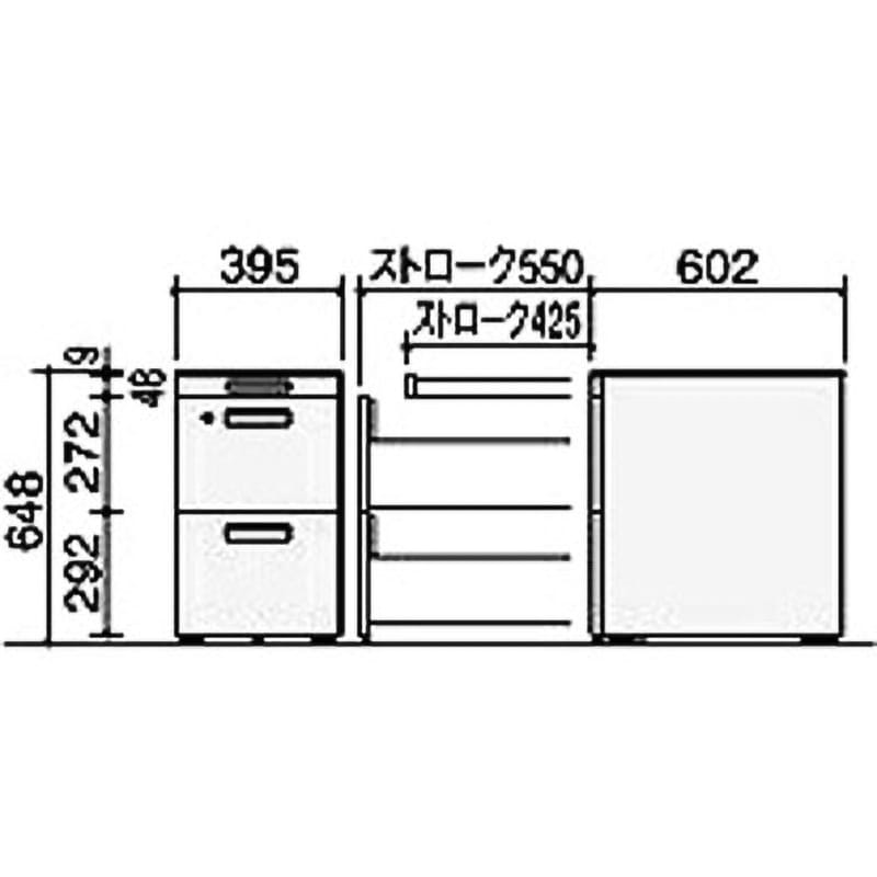 SD-GXZ46T3SAWN GTワゴン(配送・組立サービス付き) コクヨ 組立・設置・取付 3段 GXワゴンシリーズ 幅395mm奥行602mm高さ648mm  SD-GXZ46T3SAWN