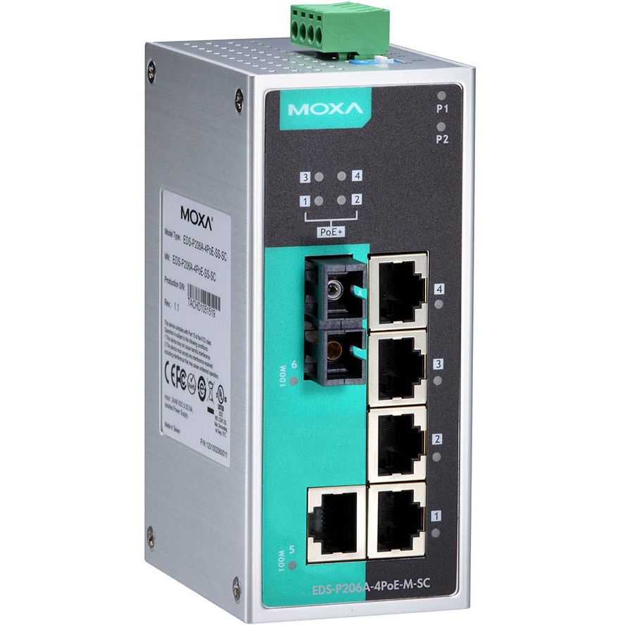 EDS-P206A-4PoE-M-SC 産業用イーサネット・スイッチ 1個 MOXA 【通販モノタロウ】