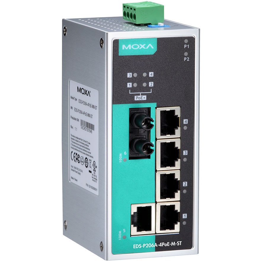EDS-P206A-4PoE-M-ST-T 産業用イーサネット・スイッチ 1個 MOXA 【通販モノタロウ】 59,988円