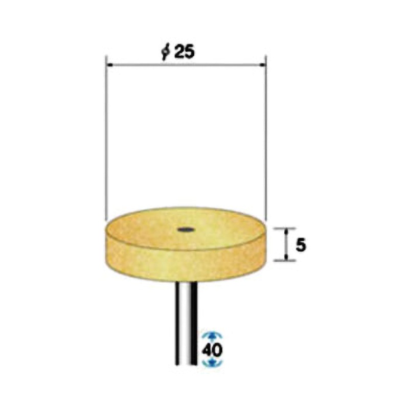 48891 ポリッシュサンダー 10本入 NSK(ナカニシ) 粒度120 軸径3mm外径25mm