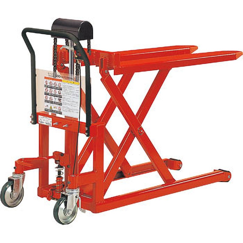 LV-50N ビシャモン スクーパー(手動式) ビシャモン 荷重500kg 足踏み油圧式 手動走行式 フォーク高さ83～833mm  LV-50N