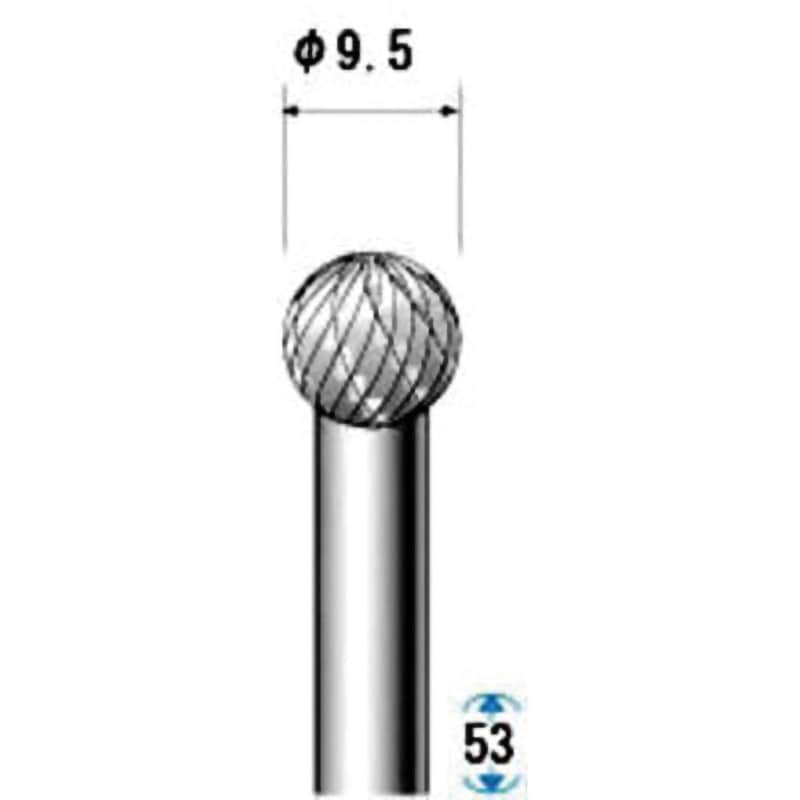 21512 チタンコート超硬カッター NSK(ナカニシ) 球 質量20g 軸径6mm 1本