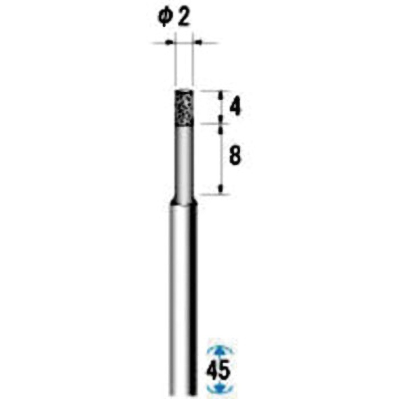 12263 超硬軸CBNバー NSK(ナカニシ) 円筒 #140 軸径3mm刃径2mm