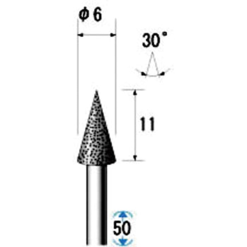 【希少！！】 12407 電着CBNバー NSK(ナカニシ) テーパー 粒度120 軸径3mm ジャケット・アウター
