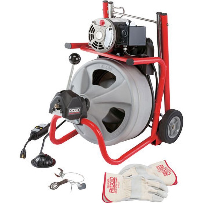 27013 排水管清掃機 K-400AF W/C-45IW RIDGID(日本エマソン) 自動送り装置(オートフィード)付 ワイヤー寸法(Φmm×m)12×23