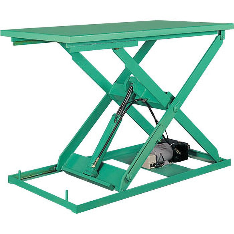 X-030812A-B ビシャモン テーブルリフト ミニXシリーズ ビシャモン 電動油圧式(タービン油 荷重300kg 三相200V テーブル高さ150～950mm  X-030812A-B