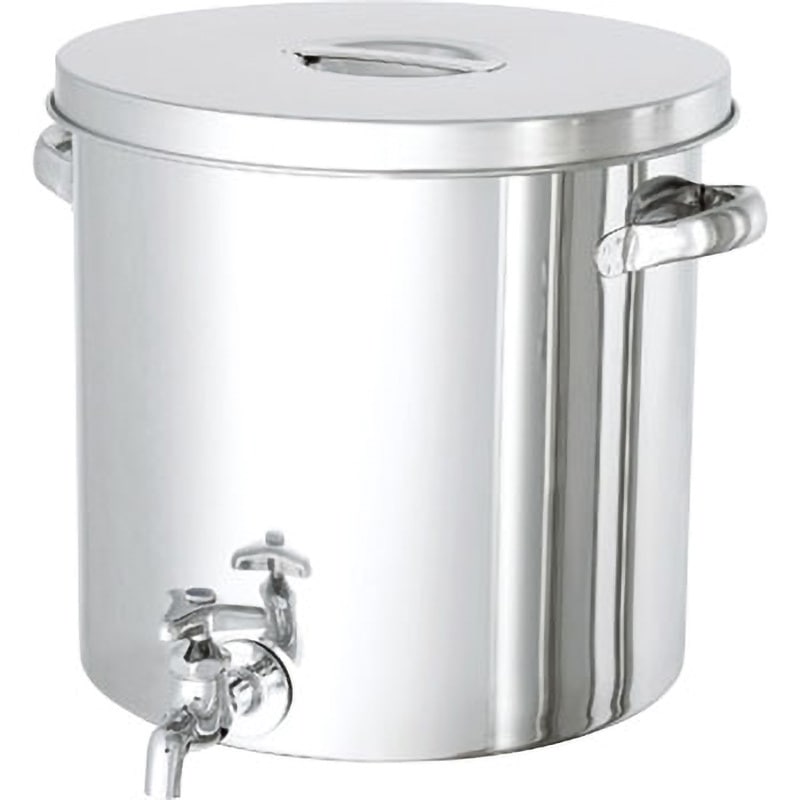 ST-W-21 ステンレスタンク ストレート貯蔵用タンク(蛇口付) MONOVATE(旧:日東金属工業) フタ付 7L   ST-W-21