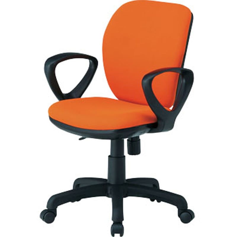 FST-77A-OR TOKIO オフィスチェア ループ肘付 TOKIO(藤沢工業) 布張り オレンジ色   FST-77A-OR