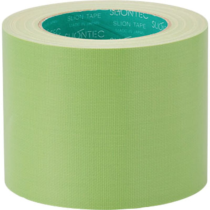 まとめ) スリオンテック 養生用布粘着テープ 25mm ライトグリーン