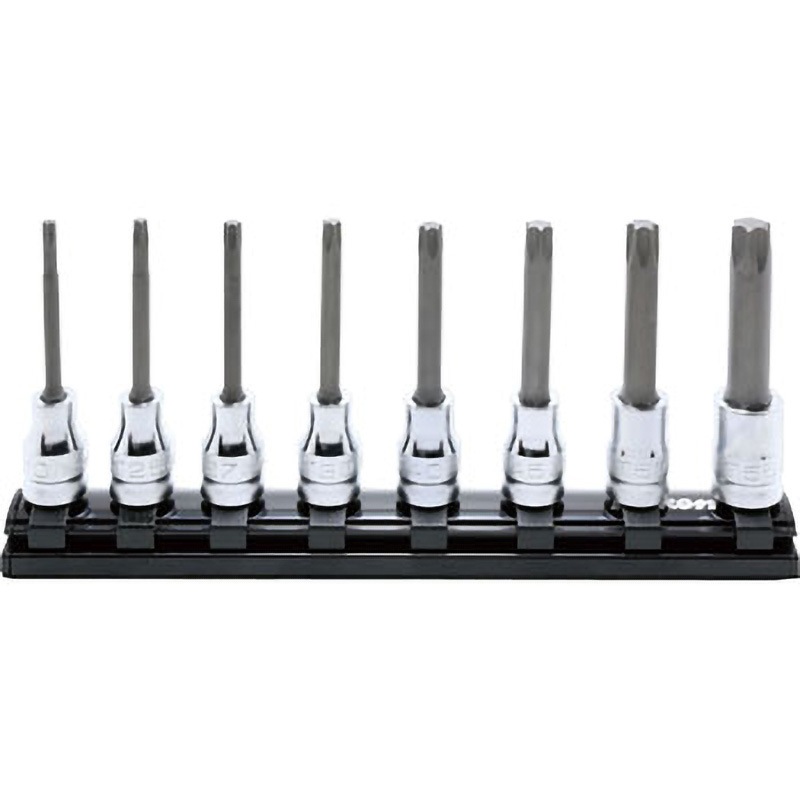 RS3025Z/8-L75 9．5mm差込 Z-EALトルクスビットソケットレールセット8ヶ組 Ko-ken(コーケン/山下工業研究所) 差込角3/8"(9.5mm)SQ.